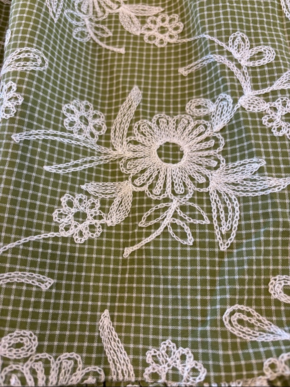 Balloon-Sleeve Floral Green Spring Summer Dress Boutique Camellia Large NWT - Picture 6 of 9